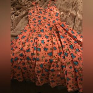 Pinup Couture Coral Floral Dress